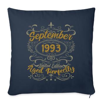 Légendes Septembre 1993 | Gift September 1993 - Housse de coussin décorative 45 x 45 cm - bleu marine - Devant