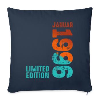 Edition Limitée Janvier 1996 Légendaire depuis Janvier - Housse de coussin décorative 45 x 45 cm - bleu marine - Devant