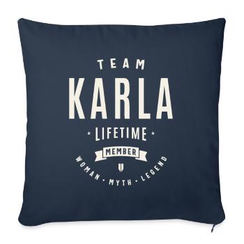 Team Karla Lebenslanges Mitglied Lustiger Name Karla - Sofakissenbezug 45 x 45 cm - Navy - Vorne