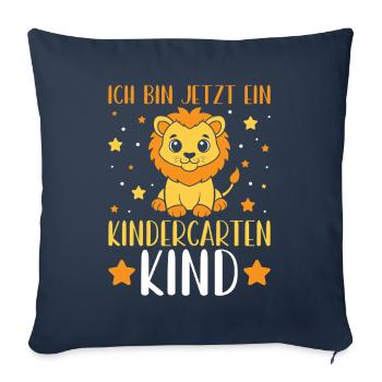 Enfants Maternelle Enfant Arc-en-ciel Fille - Housse de coussin décorative 45 x 45 cm - bleu marine - Devant