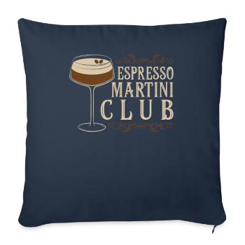 Espresso Martini Club - Housse de coussin décorative 45 x 45 cm - bleu marine - Devant