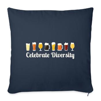 Celebrate Diversity Beer Gift - Sofa pillowcase 17,3'' x 17,3'' (45 x 45 cm) - navy - Front