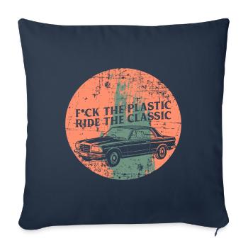 F * ck the plastic Ride the Classic Gift - Sofa pillowcase 17,3'' x 17,3'' (45 x 45 cm) - navy - Front