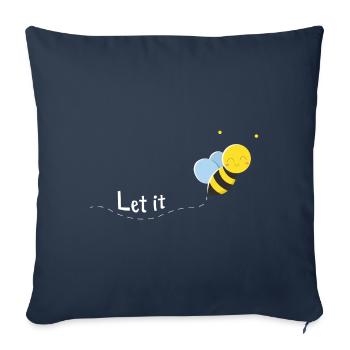 Let it be a bee gift - Sofa pillowcase 17,3'' x 17,3'' (45 x 45 cm) - navy - Front