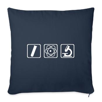Atom Flask Science Student Gift - Sofa pillowcase 17,3'' x 17,3'' (45 x 45 cm) - navy - Front