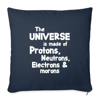 Science neutron saying chemistry gift - Sofa pillowcase 17,3'' x 17,3'' (45 x 45 cm) - navy - Front