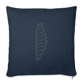 DÉCISION - Housse de coussin décorative 45 x 45 cm - bleu marine - Devant