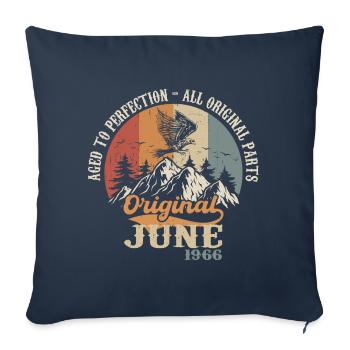 June 1966 Original - Aged To Perfection 1966 June - Sofa pillowcase 17,3'' x 17,3'' (45 x 45 cm) - navy - Front