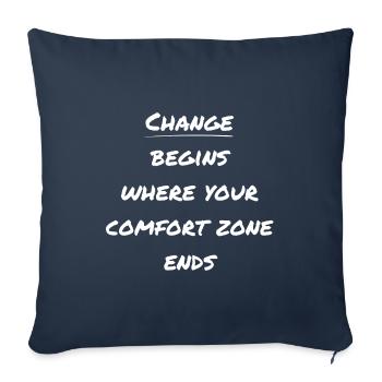 Rappel de motivation pour vos objectifs CHANGE - Housse de coussin décorative 45 x 45 cm - bleu marine - Devant