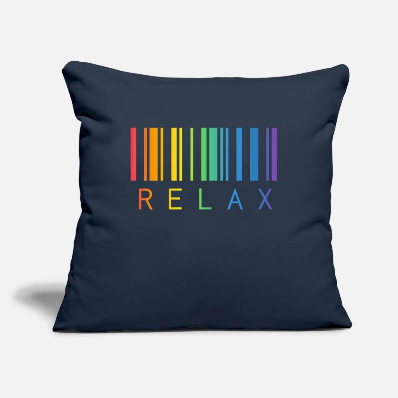 RELAX, CODE-BARRES, STRICHCODE Housse de coussin décorative 45 x 45 cm