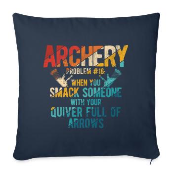 Bogenschießen Archery - Sofakissenbezug 45 x 45 cm - Navy - Vorne