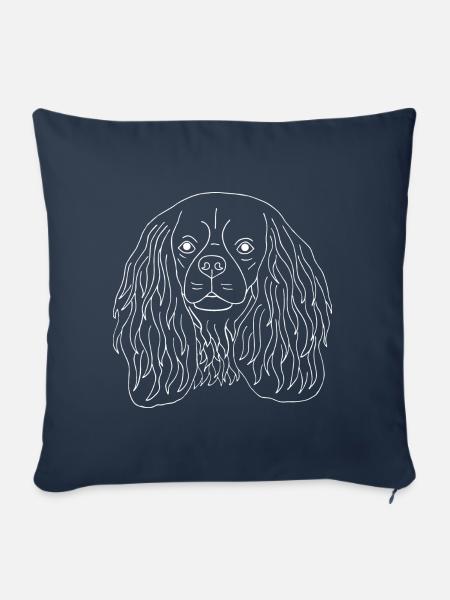 Cavalier King Charles Spaniel - Sofakissenbezug 45 x 45 cm - Navy