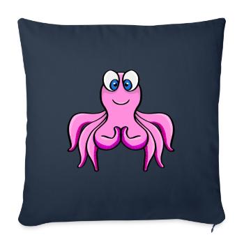 Octopus Octopus Octopus - Sofa pillowcase 17,3'' x 17,3'' (45 x 45 cm) - navy - Front