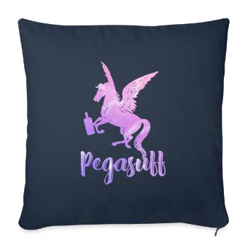 Pegasuff Célibataires - Housse de coussin décorative 45 x 45 cm - bleu marine - Devant