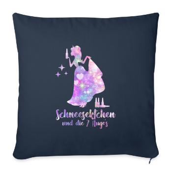 Les 7 Hugos - Housse de coussin décorative 45 x 45 cm - bleu marine - Devant