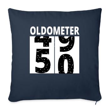 Oldometer birthday 50 funny gift - Sofa pillowcase 17,3'' x 17,3'' (45 x 45 cm) - navy - Front