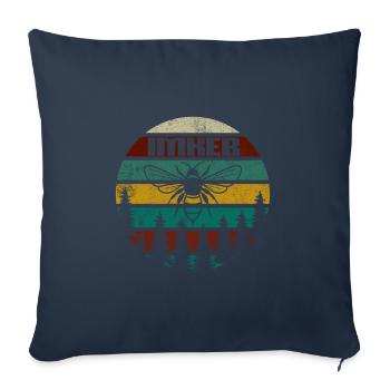Imker Biene Bienenzucht Bienen Spruch Geschenk - Sofakissenbezug 45 x 45 cm - Navy - Vorne