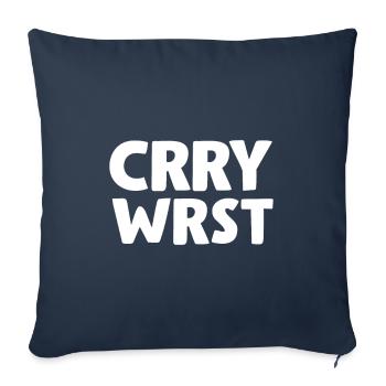 Love Currywurst Fast Food Snack - Sofa pillowcase 17,3'' x 17,3'' (45 x 45 cm) - navy - Front