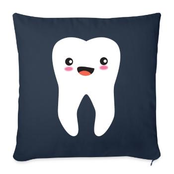 Dentiste dentiste doux dentiste pratique nouveau - Housse de coussin décorative 45 x 45 cm - bleu marine - Devant