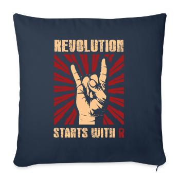 Funny gift revolution liberation revolt shi - Sofa pillowcase 17,3'' x 17,3'' (45 x 45 cm) - navy - Front