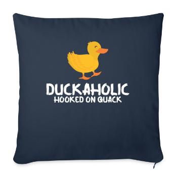 Canards d'élevage de canards en caoutchouc - Housse de coussin décorative 45 x 45 cm - bleu marine - Devant