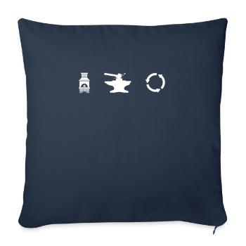 Blacksmith - Sofa pillowcase 17,3'' x 17,3'' (45 x 45 cm) - navy - Front
