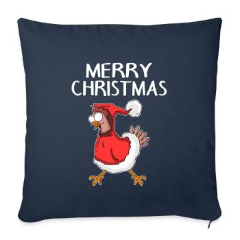 Christmas Chicken Merry Christmas - Sofa pillowcase 17,3'' x 17,3'' (45 x 45 cm) - navy - Front