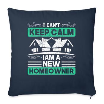 Häuslebauer Bauherren Bauherr Geschenk - Sofakissenbezug 45 x 45 cm - Navy - Vorne