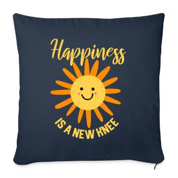 Cadeau de remplacement du genou en titane bionique - Housse de coussin décorative 45 x 45 cm - bleu marine - Devant
