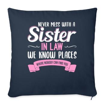 Son-in-law Proud Family Brother-in-Law Gift - Sofa pillowcase 17,3'' x 17,3'' (45 x 45 cm) - navy - Front