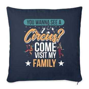 Circus Event Clown Circus Gift - Sofa pillowcase 17,3'' x 17,3'' (45 x 45 cm) - navy - Front