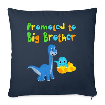 promoted to big brother - Sofa pillowcase 17,3'' x 17,3'' (45 x 45 cm) - navy - Front