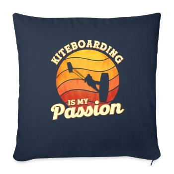 Kiteboarder Kiteboarding Kitesurfing - Sofa pillowcase 17,3'' x 17,3'' (45 x 45 cm) - navy - Front
