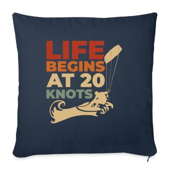 Kitesurfing Love Kite Surfer Gifts Kiter - Sofa pillowcase 17,3'' x 17,3'' (45 x 45 cm) - navy - Front