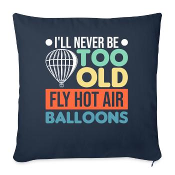 Balloon Balloon Istl'anHot Air Balloon - Sofa pillowcase 17,3'' x 17,3'' (45 x 45 cm) - navy - Front