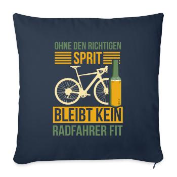 Fahrrad Radtour Radfahrer Frühling Sommer Alkohol - Sofakissenbezug 45 x 45 cm - Navy - Vorne