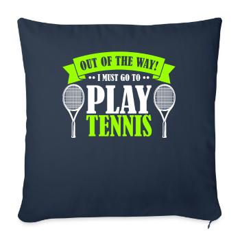 Tennis de tennis - Housse de coussin décorative 45 x 45 cm - bleu marine - Devant