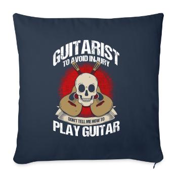 Musician Guitarist Vintage Gift - Sofa pillowcase 17,3'' x 17,3'' (45 x 45 cm) - navy - Front