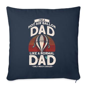 Dad Balloon Hot Air Balloon Gift - Sofa pillowcase 17,3'' x 17,3'' (45 x 45 cm) - navy - Front
