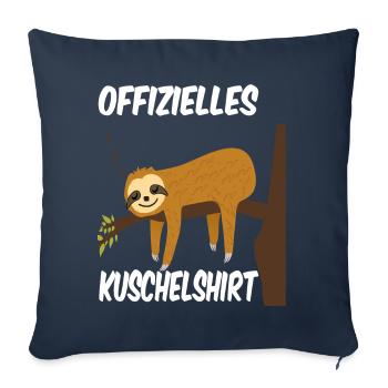 C’est un paresseux officiel - Housse de coussin décorative 45 x 45 cm - bleu marine - Devant