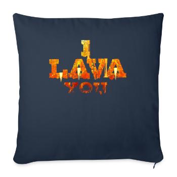 Géologue Amour De l’Amour Cadeau Vulcain - Housse de coussin décorative 45 x 45 cm - bleu marine - Devant
