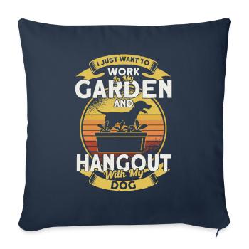 Retro Vintage Garden Gardening Gift - Sofa pillowcase 17,3'' x 17,3'' (45 x 45 cm) - navy - Front