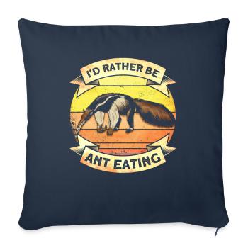 Fourmilière Anteater Wildlife - Housse de coussin décorative 45 x 45 cm - bleu marine - Devant