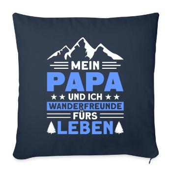 Wanderer Wandertour Wandern - Sofakissenbezug 45 x 45 cm - Navy - Vorne