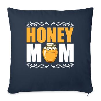 Fabrication miel Miel Abeilles Miel Pot de miel - Housse de coussin décorative 45 x 45 cm - bleu marine - Devant