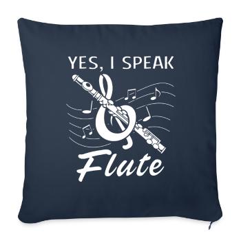 Flute - Sofa pillowcase 17,3'' x 17,3'' (45 x 45 cm) - navy - Front