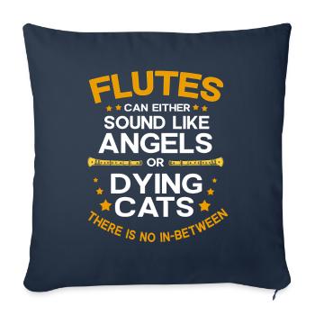 Flute - Sofa pillowcase 17,3'' x 17,3'' (45 x 45 cm) - navy - Front
