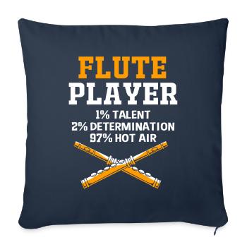 Flute - Sofa pillowcase 17,3'' x 17,3'' (45 x 45 cm) - navy - Front