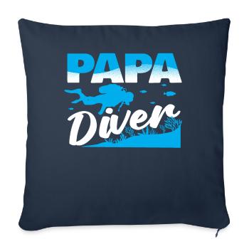 Vintage Diving Equipment American Scuba Papa - Sofa pillowcase 17,3'' x 17,3'' (45 x 45 cm) - navy - Front