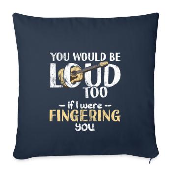 Gitarre Akustik Spruch Für E-Gitarre Konzert Gitar - Sofakissenbezug 45 x 45 cm - Navy - Vorne
